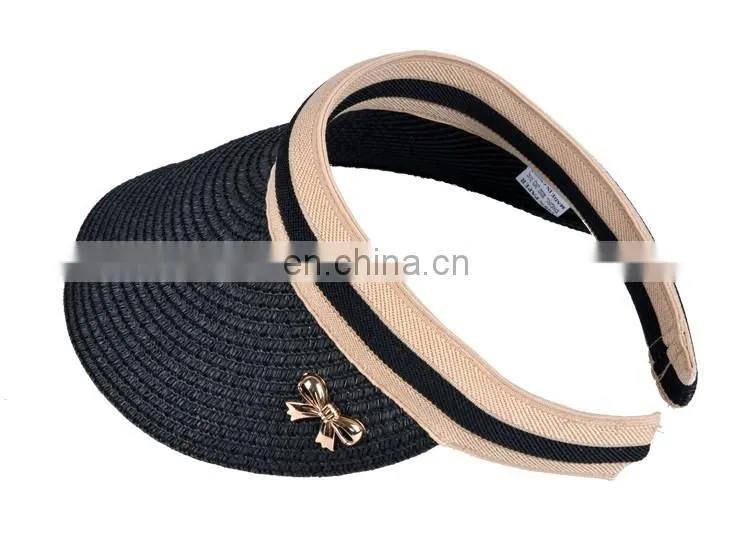 women's summer visor strawhat sun-shading sun hat beach cap Papyruses Air cap Seaside Sandy beach baseball caps casual fashion