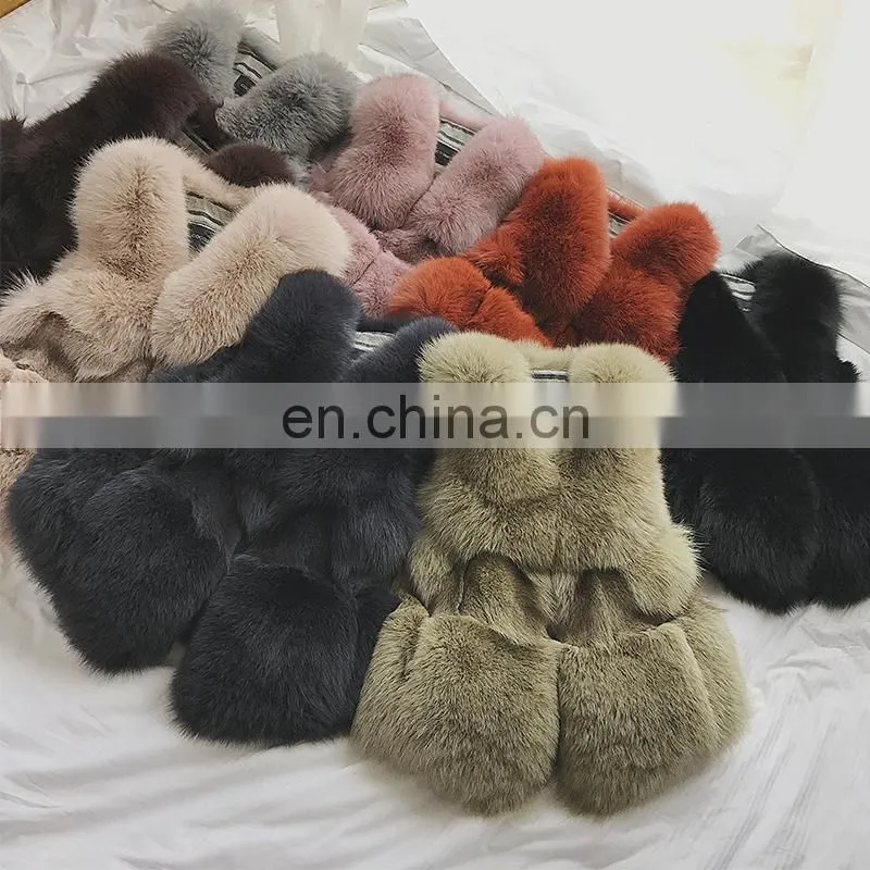 Factory Wholesale Fashion New Style Classical Pattern Lady Fur Waistcoat Fur Gilet Fox Fur Vest