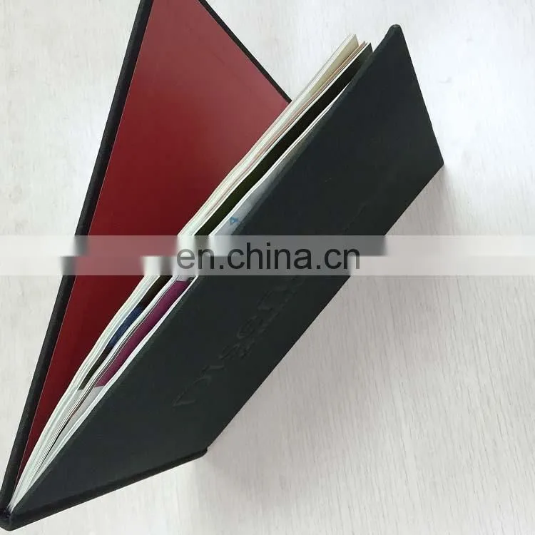 Custom Hardcover Books Cheap Thick Book Company Catalog With Stress Convex Leather Cover