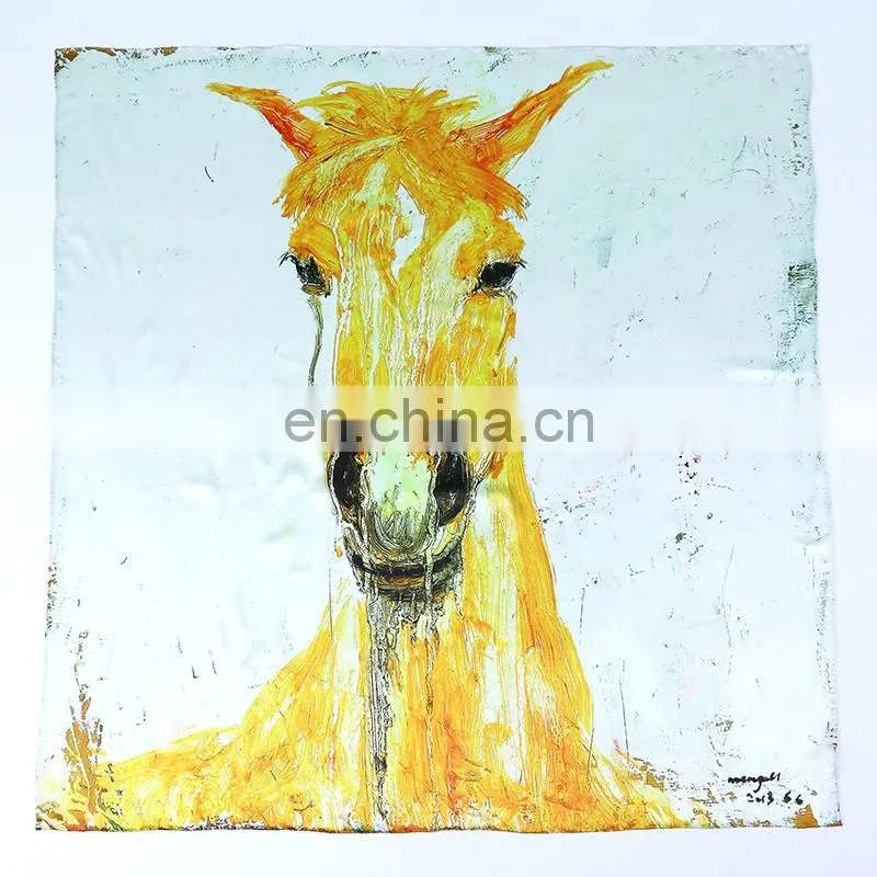 100%Silk Satin women's elegant silk scarf 110*110