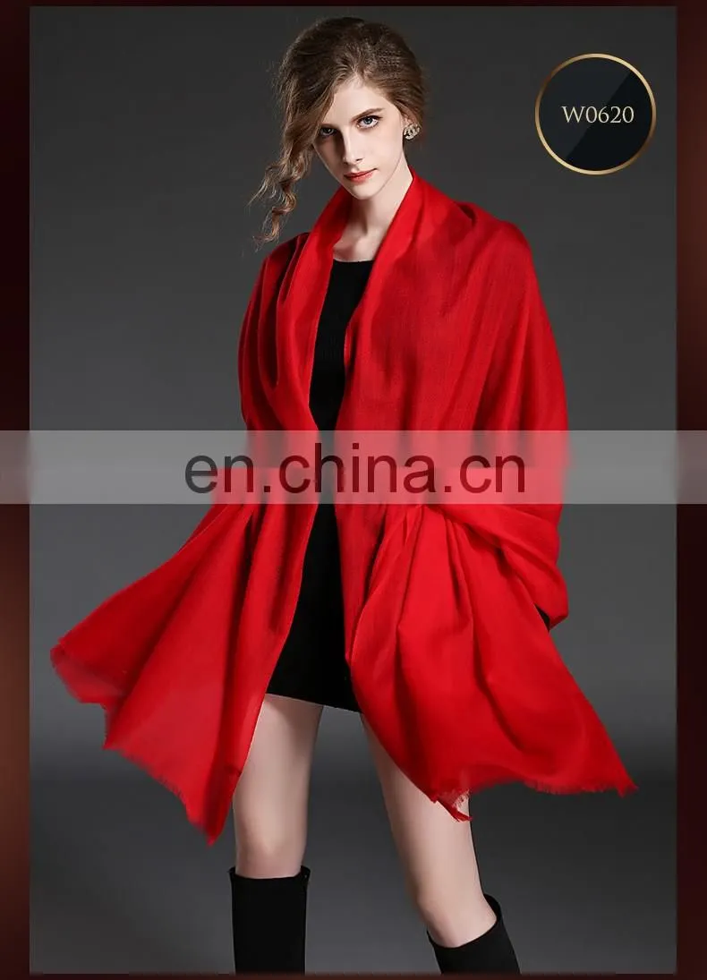 Pure color cashmere scarf shawl