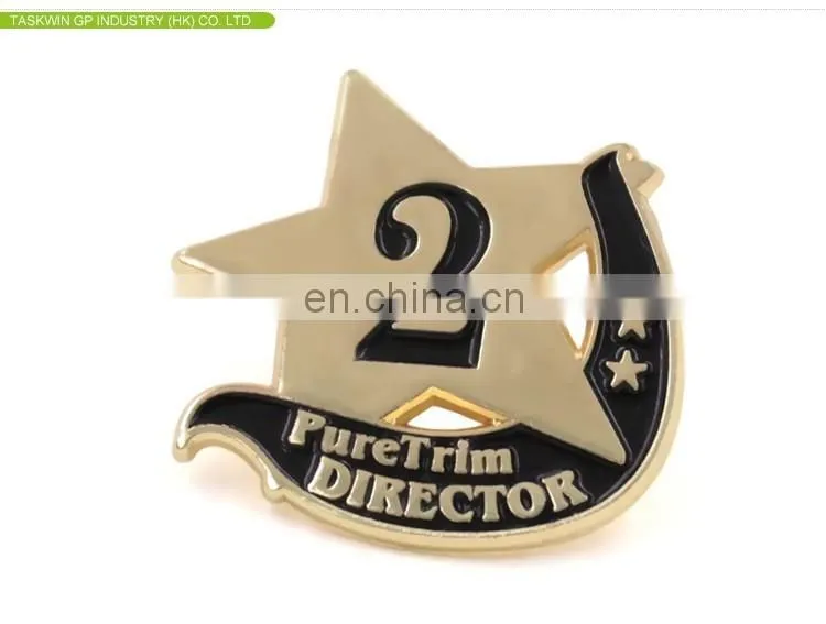 custom metal horse lapel pins with 3D gold color