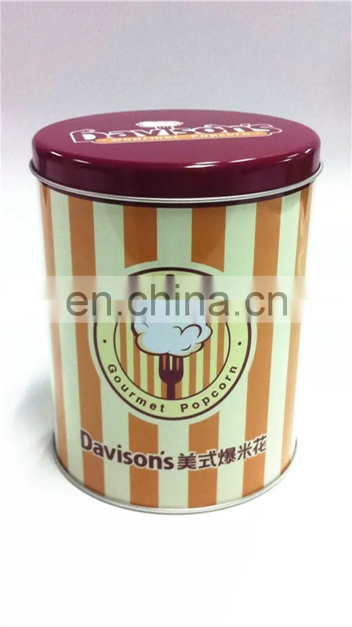 Small Round Popcorn Tin Box