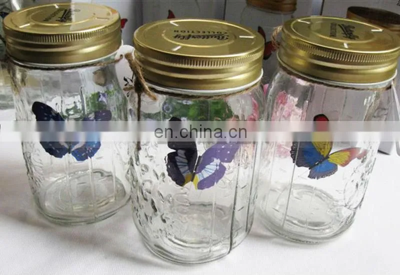 Factory Direct Sell Popular Attractive Butterfly Glass Jars
