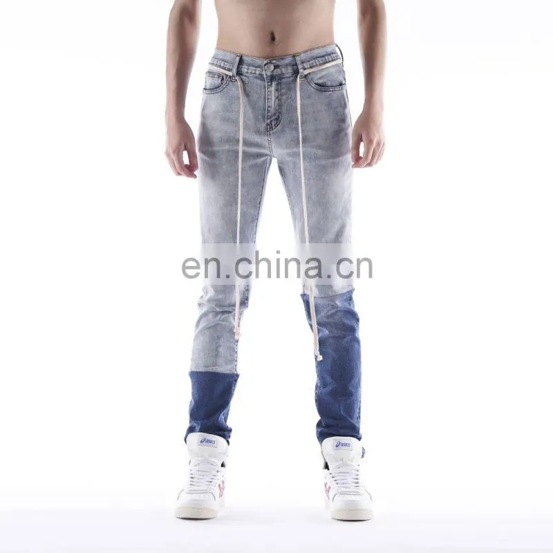 DiZNEW Italian Mens Strange Straight Leg Fit Stylish Jeans men