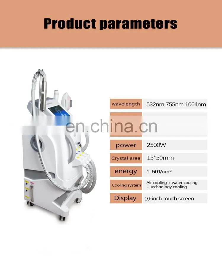 Multifunction 360 Magneto Optical System +755 nm Picosecond Laser + RF Laser Hair Removal 3 in 1