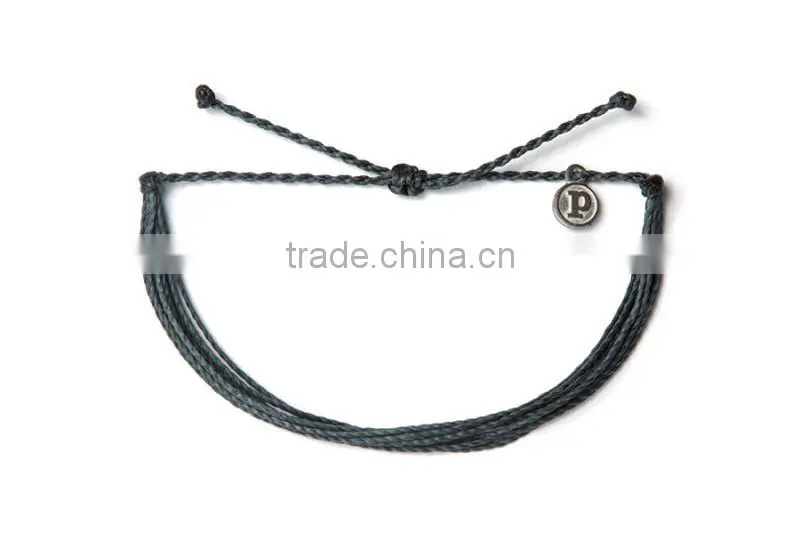 2015 newpopular colorful wax cord string rainbow friendship bracelets for unsix