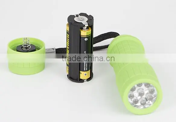 9LED plastic led flashlight