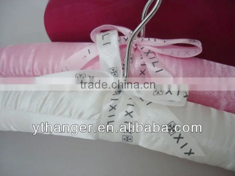 SST01 silk hanger satin lingerie hanger white