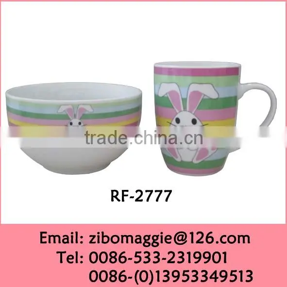 Porcelain Dinnerware Set Include Coffee Mug and Dinner Plate Made In China