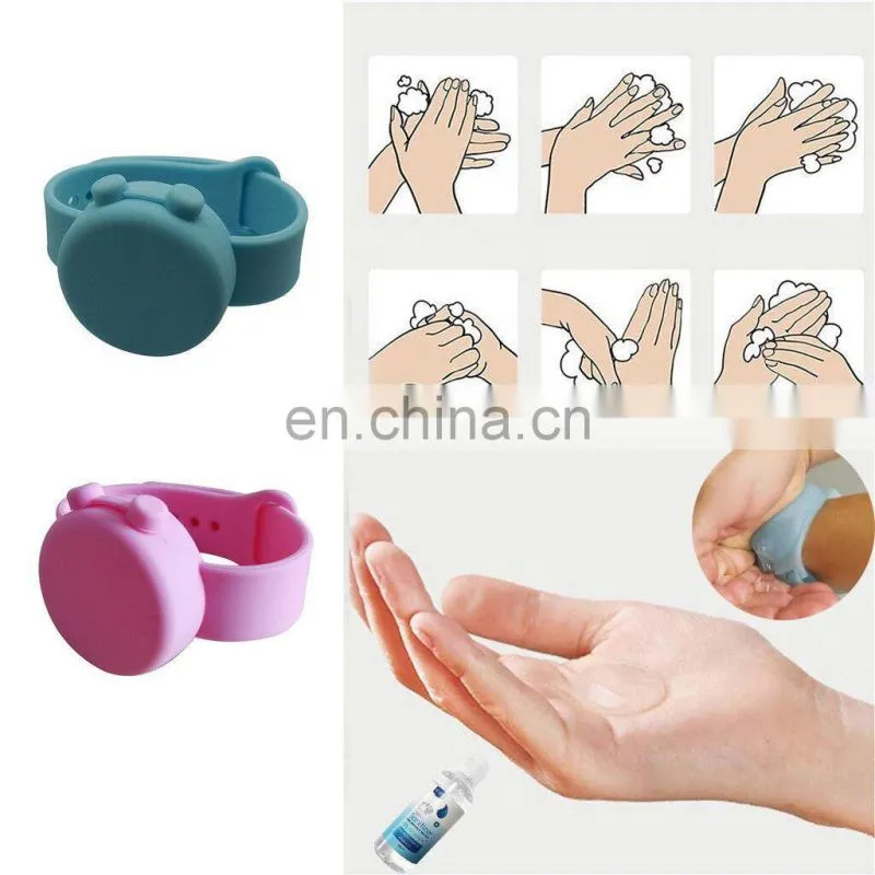 2020 Cartoon Silicone Hand Sanitizer Band Alcohol Gel Silicone Hand Sanitizer Bracelet