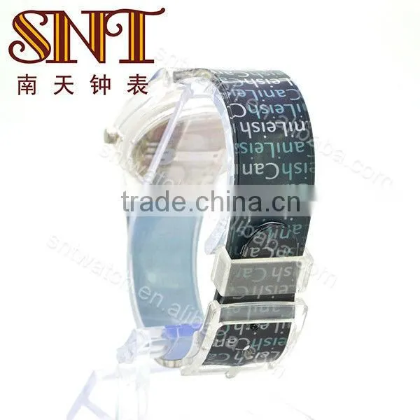 SNT-PL004 fashion plastic watch waterproof custom-made wrist watch plastic cases