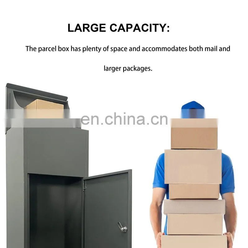 Mail Vault for Home Office Hotel Apartment-Lockable Anti-Theft for Porch Outdoor Mail Box