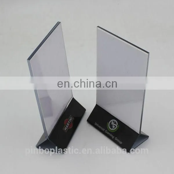 Triangle Table Top A3 A4 A5 A6 Insert Plastic Acrylic Sign Holder for Restaurant