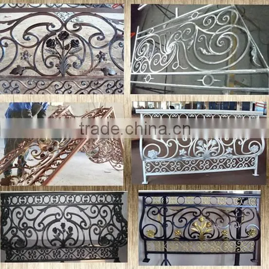 Finished steel elegant golden color steel fence