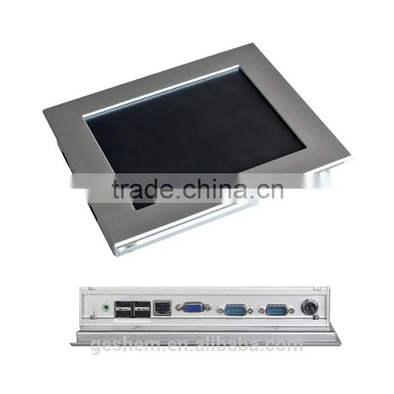 Wall mount industrial panel pc with 1 RJ45 Lan and 8 inch resistive touch screen