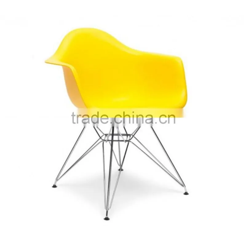 DAR Series pp plastic stainless steel leg cafe chairs