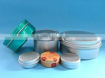snap-on cap aluminum jar with cutout aluminum cap