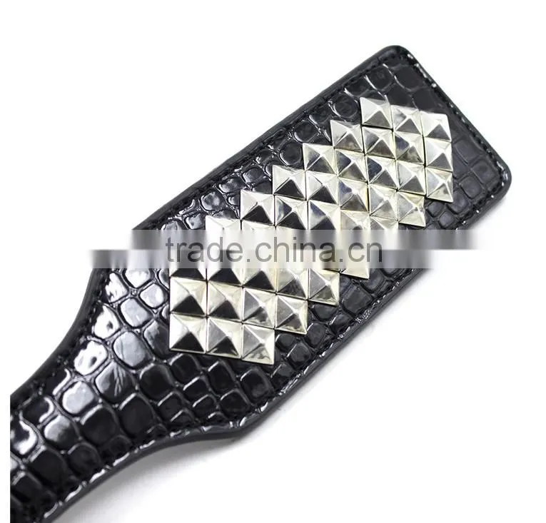 2016 New arrival Sex toy Sex rivet paddle , love/peach/hands Bondage Fetis,sex products spanking rivet leather paddle