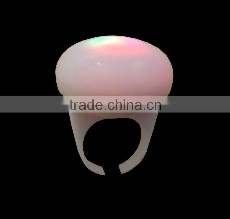 china wholesale led glowing finger ring , led flashing ring light , barware supplying custom logo led ring