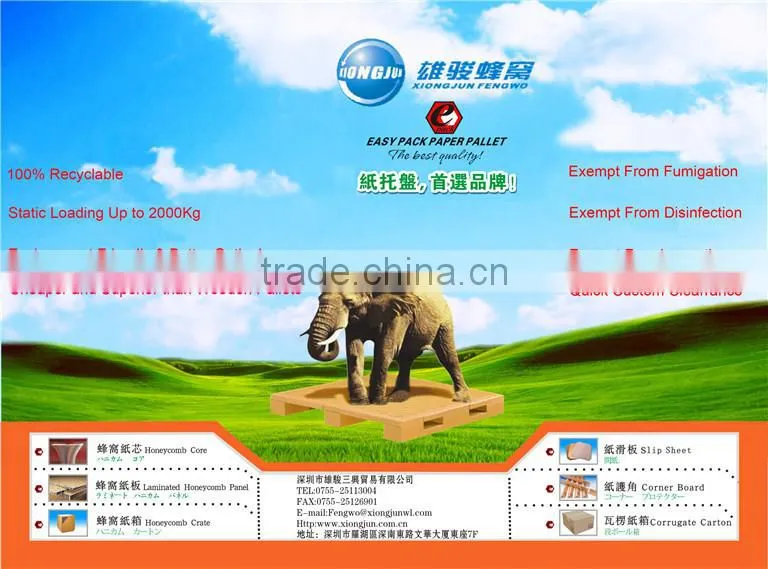 Free fumigation honeycomb euro paper pallet for sale