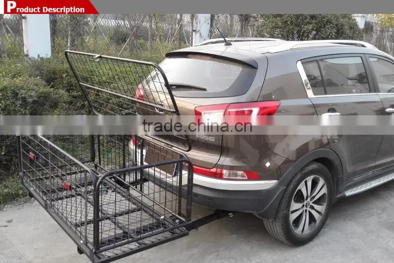 Hitch mounted folding steel luggage carrier For land cruiser