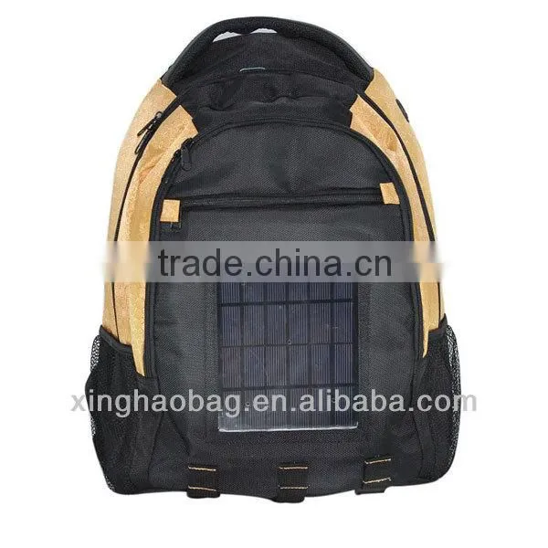 New! sport bag for students made logo charger backpack solar bag