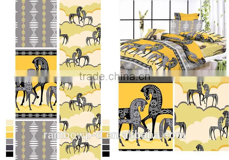 Trade assurance 100%cotton pigment print fabric for bed sheet/duvet cover