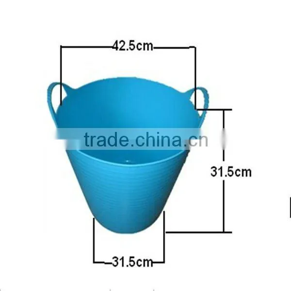 flexible plastic bucket,garden bucket,colorful bucket