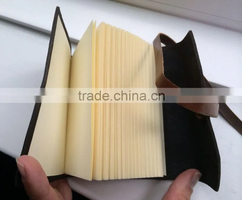 Handmade vintage leather journal /daily diary / agenda notebooks with ribbon