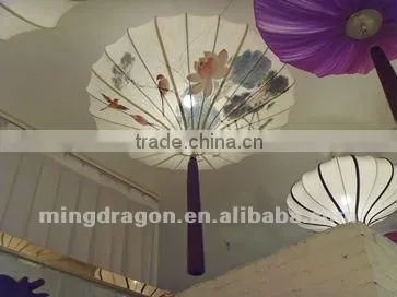 Chinese antique furniture wash painting painting of flowers and birds in traditional Chinese style paper pendant lantern lamp