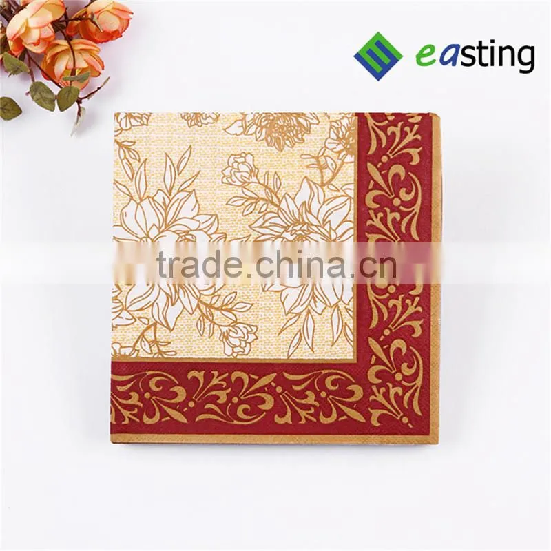 color producing toilet tableware paper napkin and paper dinner napkin