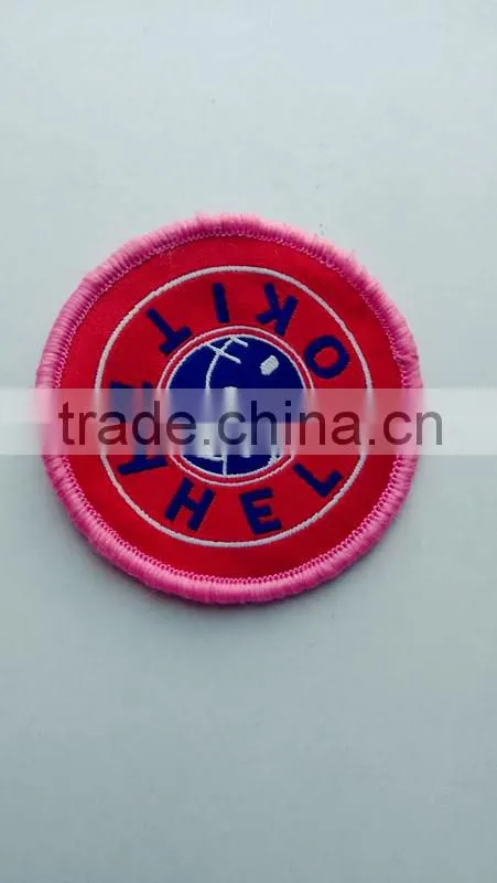 Wholesale and custom good quality red color velcro patch
