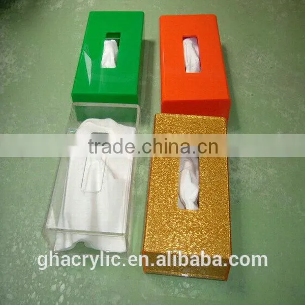 Fashionable new products square acrylic tissue box cover,customized acrylic tissue box cover