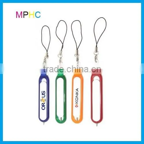 Fancy Portable Small Bottle Shaped Ballpoint Pens with cord for mobile/keychain