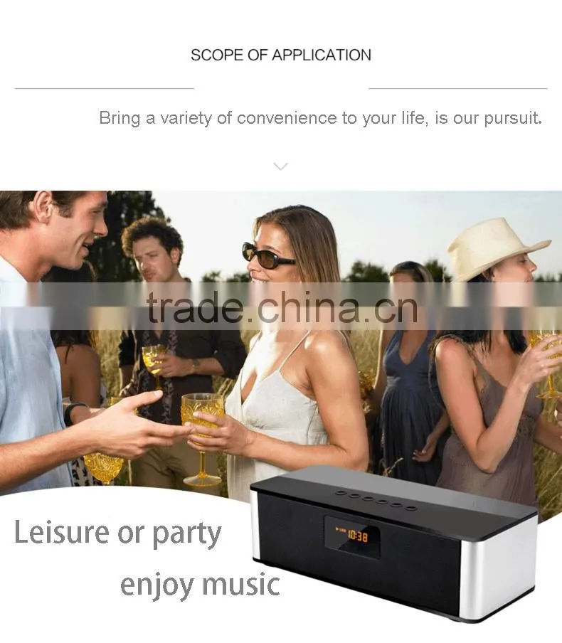 2016 New Product Best Super Bass Stereo Metal Rectangle Mini Bluetooth Portable Wireless Bluetooth speaker
