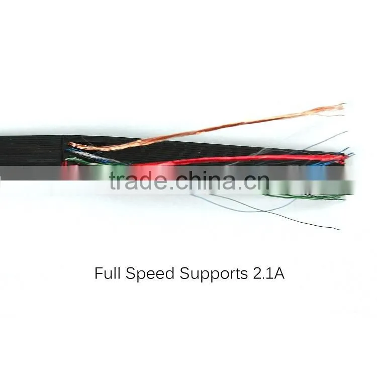 Jabees branded Colorful Durable Fast Charging double sided usb cable