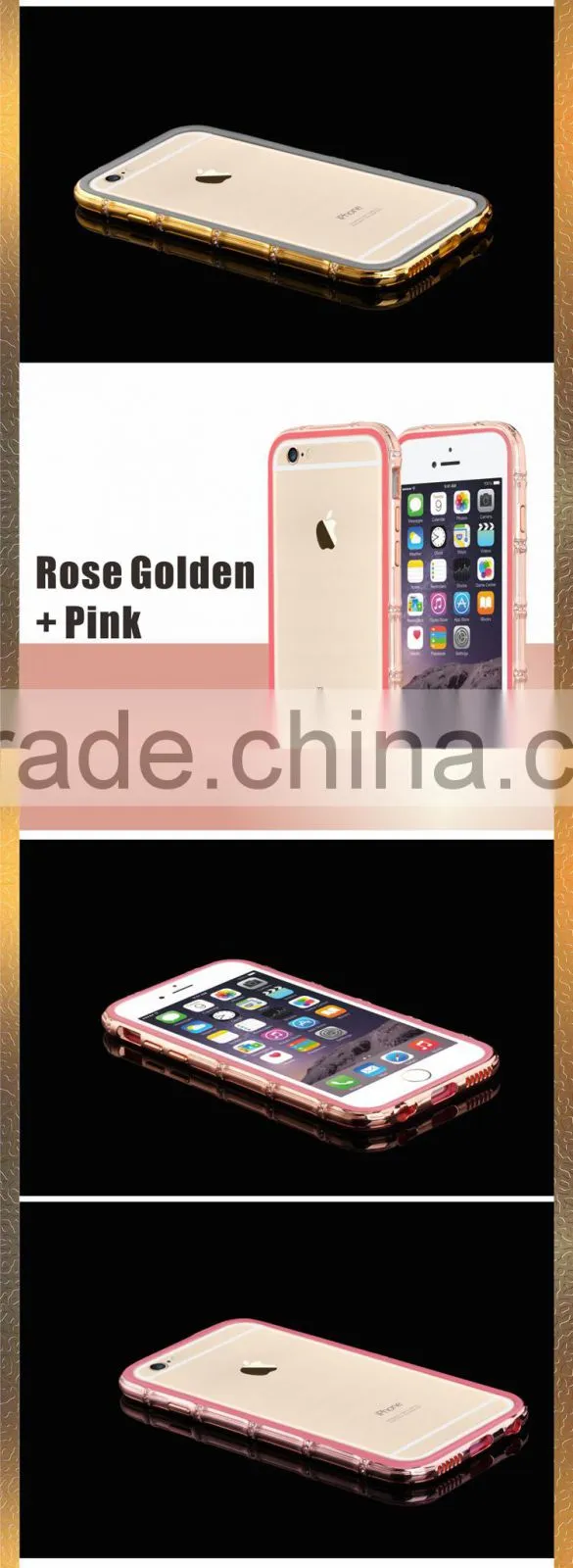 Factory Wholesale Metal Phone Case with TPU for iPhone 6 Plus