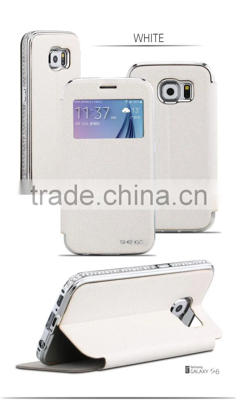 Shengo Leather Flip Case for Samsung Galaxy S6
