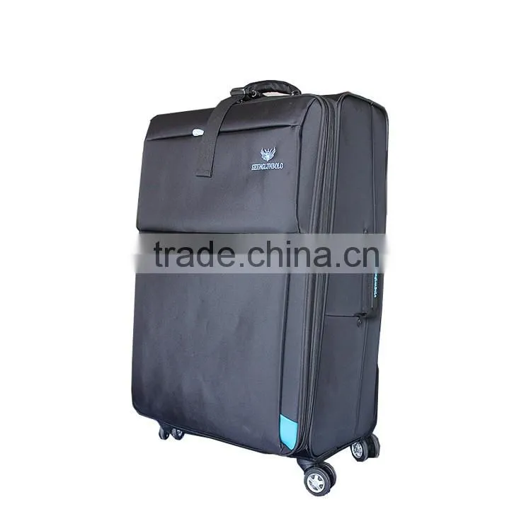 high quality middle size storage travle bag luggage rubber wheel trolley case
