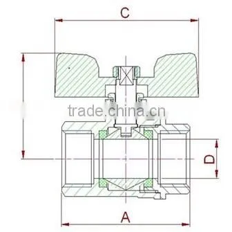 V134 Brass ball valve