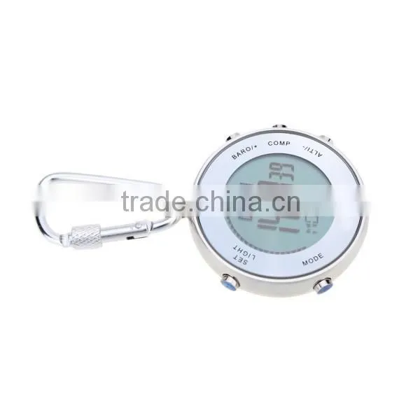 Hiking Climbing Military Compass Watch For Men Women Digital Pocket Watch with Carabiner Hook Altimeter Barometer Relogio