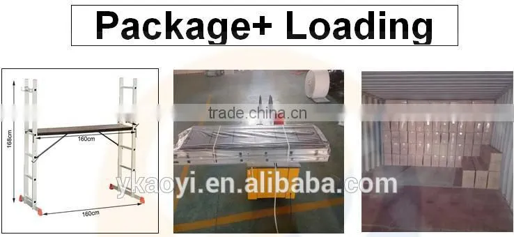 2015 General-purpose scaffold ladder type, folder ladder scaffold,aluminum folding ladder AY-J0206 with en131