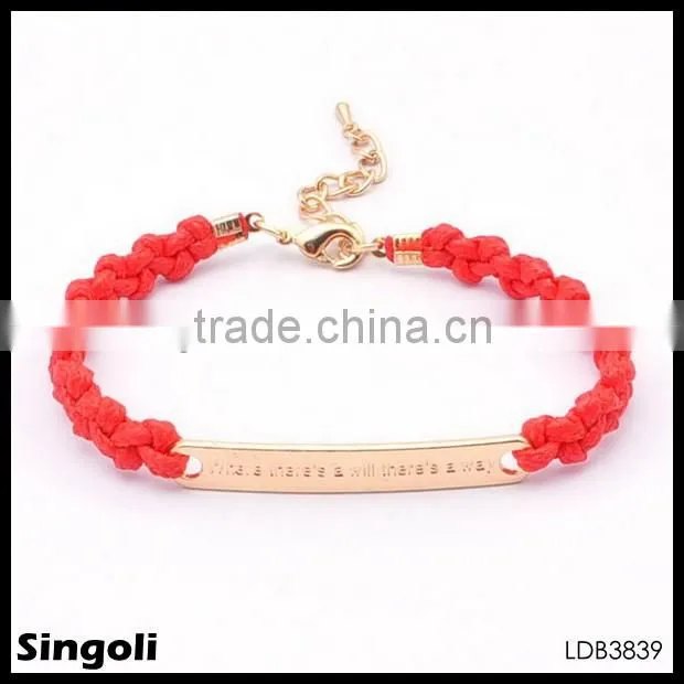 Fashion pearl bracelet with rose letter A pendant chinese manufacturer