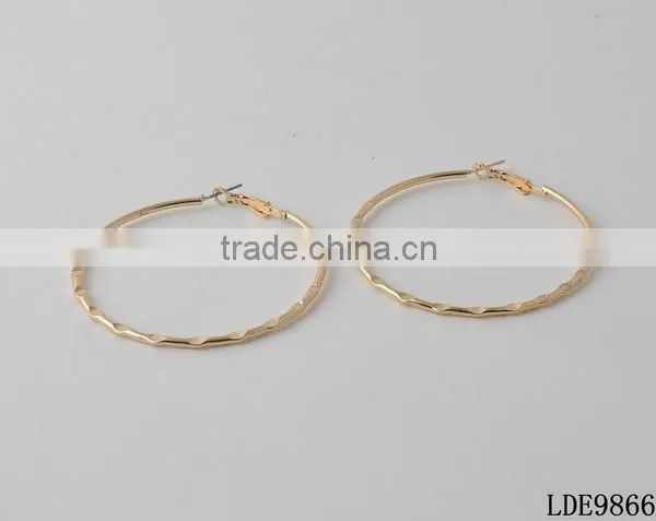 Square gold hoop earrings