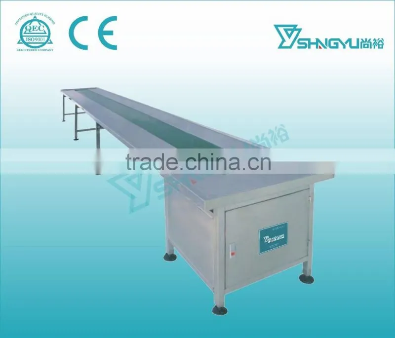 Stable operation stainless steel nylon belt conveyor table
