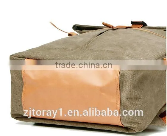 Fashion Cheap Plain Cotton Backpack School Book Bag for Teenagers