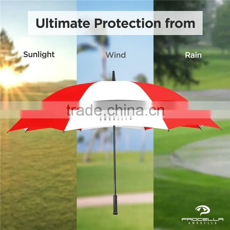 Golf men two layer big canopy umbrella