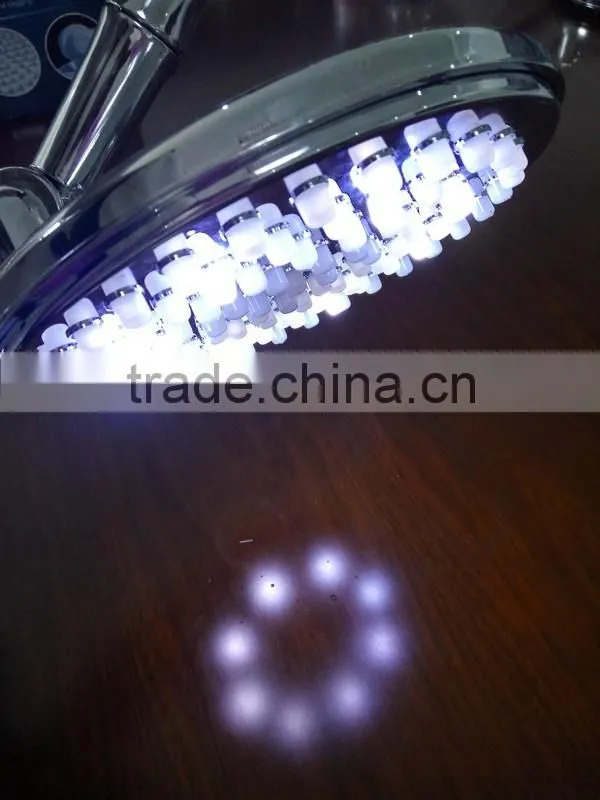 LED light fainfall hand shower head with rotated shower arm temperature control shower heads