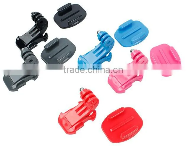Flat 3M Adhesive Mount and J-Hook Buckle with 3M Sticker for GoPro Hero 4/3+/3